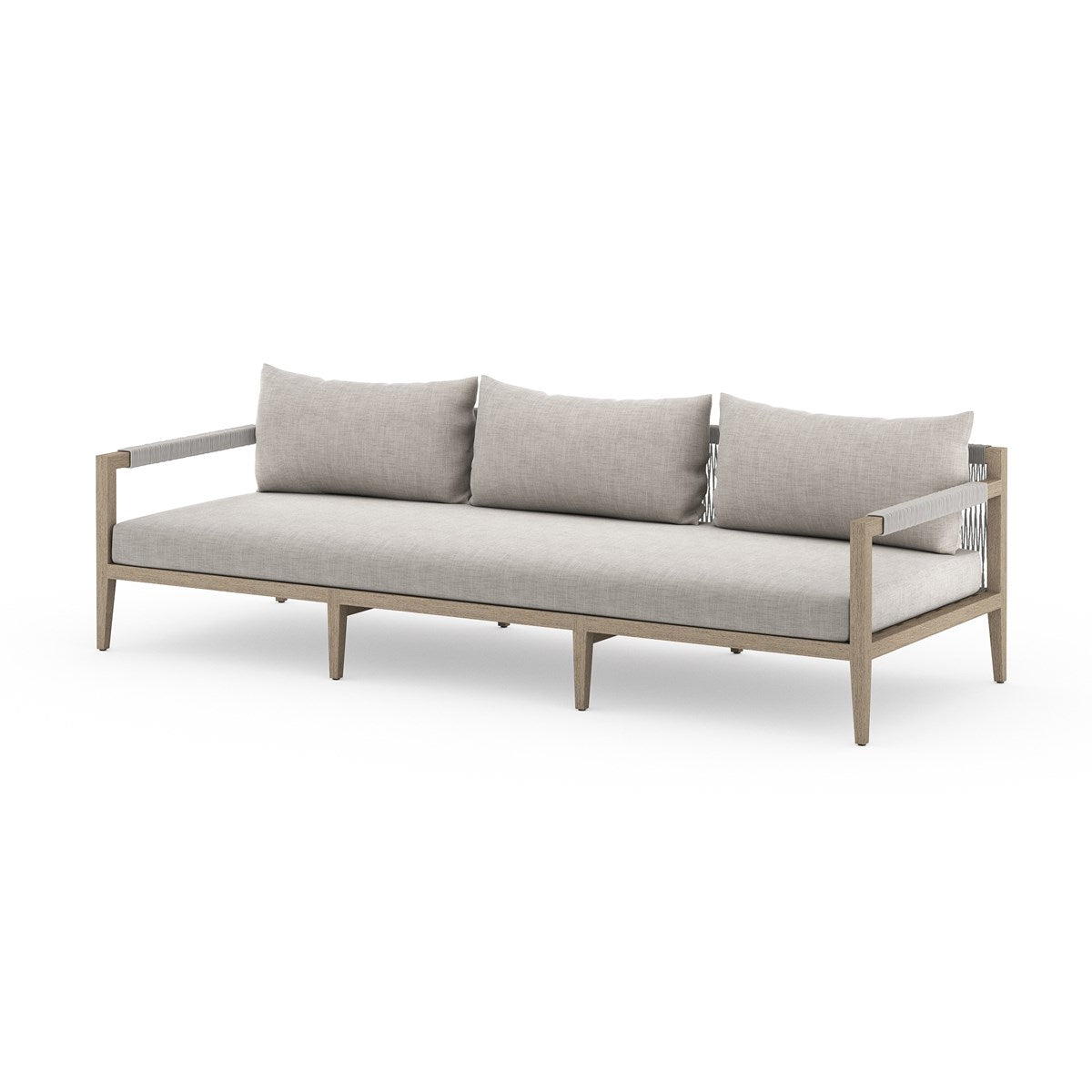 Sherwood Outdoor Sofa, Washed Brown Stone Grey / 93"Sofa Four Hands  Stone Grey 93"  Four Hands, Burke Decor, Mid Century Modern Furniture, Old Bones Furniture Company, Old Bones Co, Modern Mid Century, Designer Furniture, https://www.oldbonesco.com/