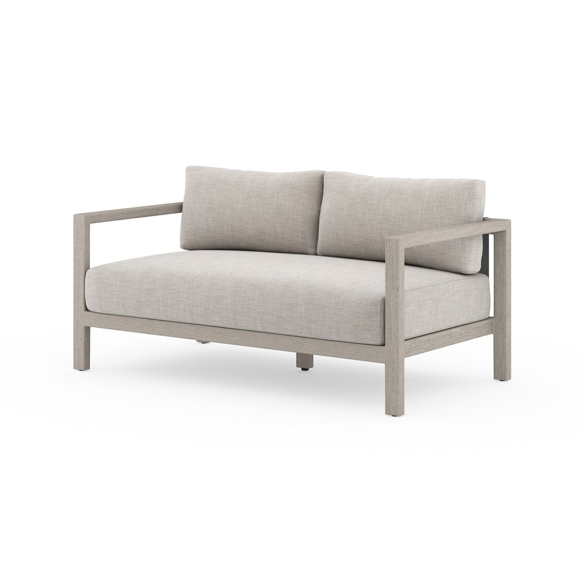 Sonoma Outdoor Sofa, Weathered Grey Stone Grey / 60"Outdoor Sofa Four Hands  Stone Grey 60"  Four Hands, Burke Decor, Mid Century Modern Furniture, Old Bones Furniture Company, Old Bones Co, Modern Mid Century, Designer Furniture, https://www.oldbonesco.com/