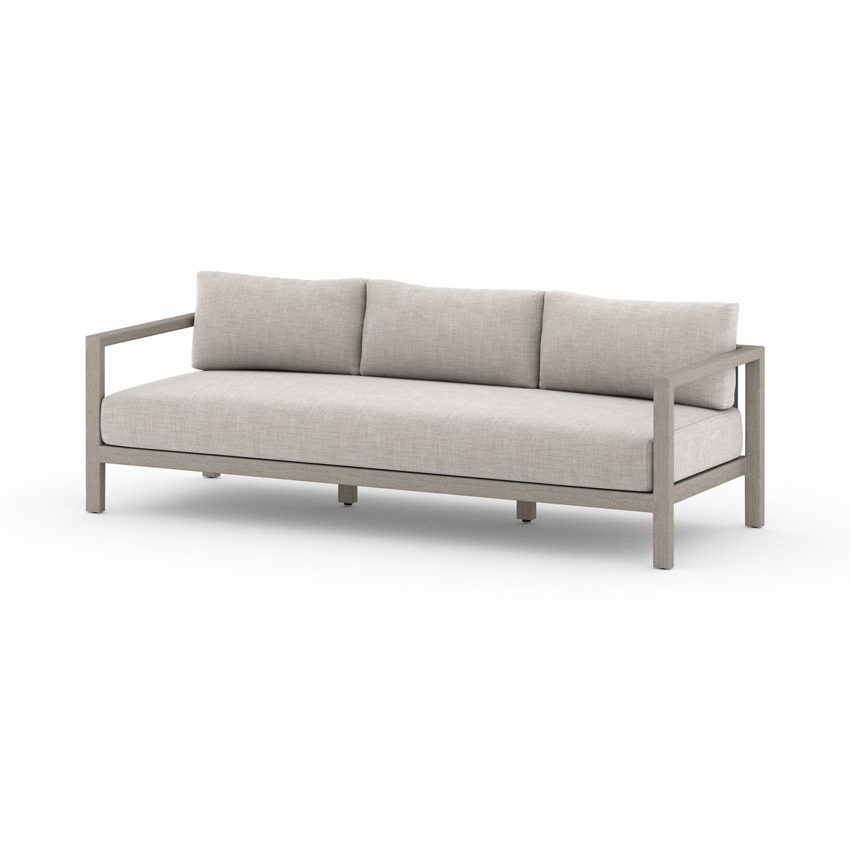 Sonoma Outdoor Sofa, Weathered Grey Stone Grey / 88"Outdoor Sofa Four Hands  Stone Grey 88"  Four Hands, Burke Decor, Mid Century Modern Furniture, Old Bones Furniture Company, Old Bones Co, Modern Mid Century, Designer Furniture, https://www.oldbonesco.com/