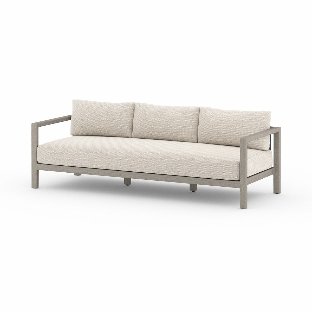 Sonoma Outdoor Sofa, Weathered Grey Faye Sand / 88"Outdoor Sofa Four Hands  Faye Sand 88"  Four Hands, Burke Decor, Mid Century Modern Furniture, Old Bones Furniture Company, Old Bones Co, Modern Mid Century, Designer Furniture, https://www.oldbonesco.com/