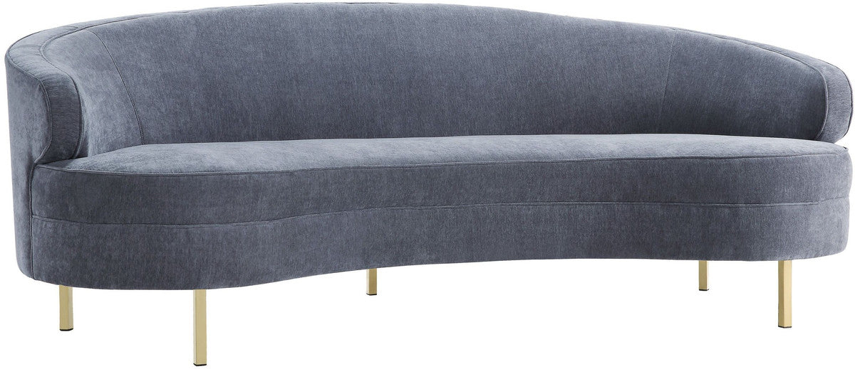 Baila Velvet Sofa GreySofa TOV Furniture  Grey   Four Hands, Mid Century Modern Furniture, Old Bones Furniture Company, Old Bones Co, Modern Mid Century, Designer Furniture, https://www.oldbonesco.com/