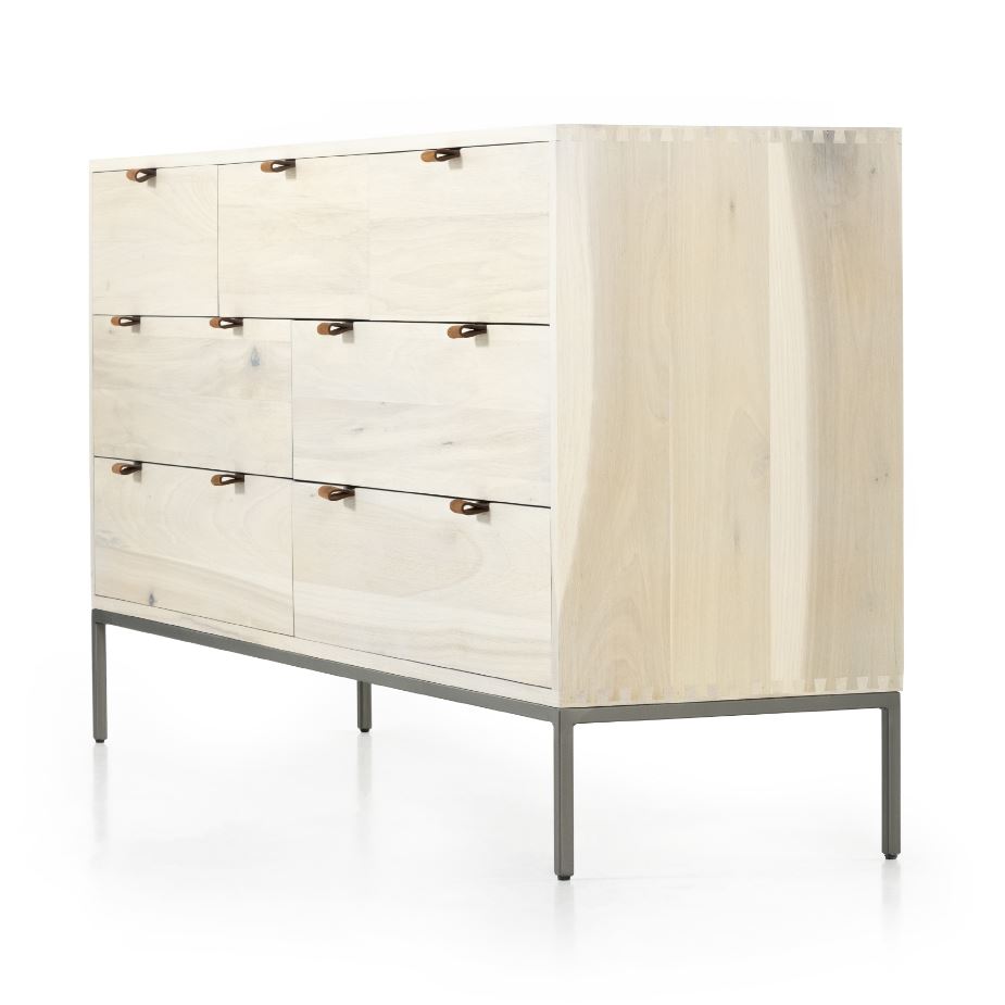 Trey 7 Drawer Dresser-Auburn Poplar Dresser Four Hands     Four Hands, Mid Century Modern Furniture, Old Bones Furniture Company, Old Bones Co, Modern Mid Century, Designer Furniture, https://www.oldbonesco.com/