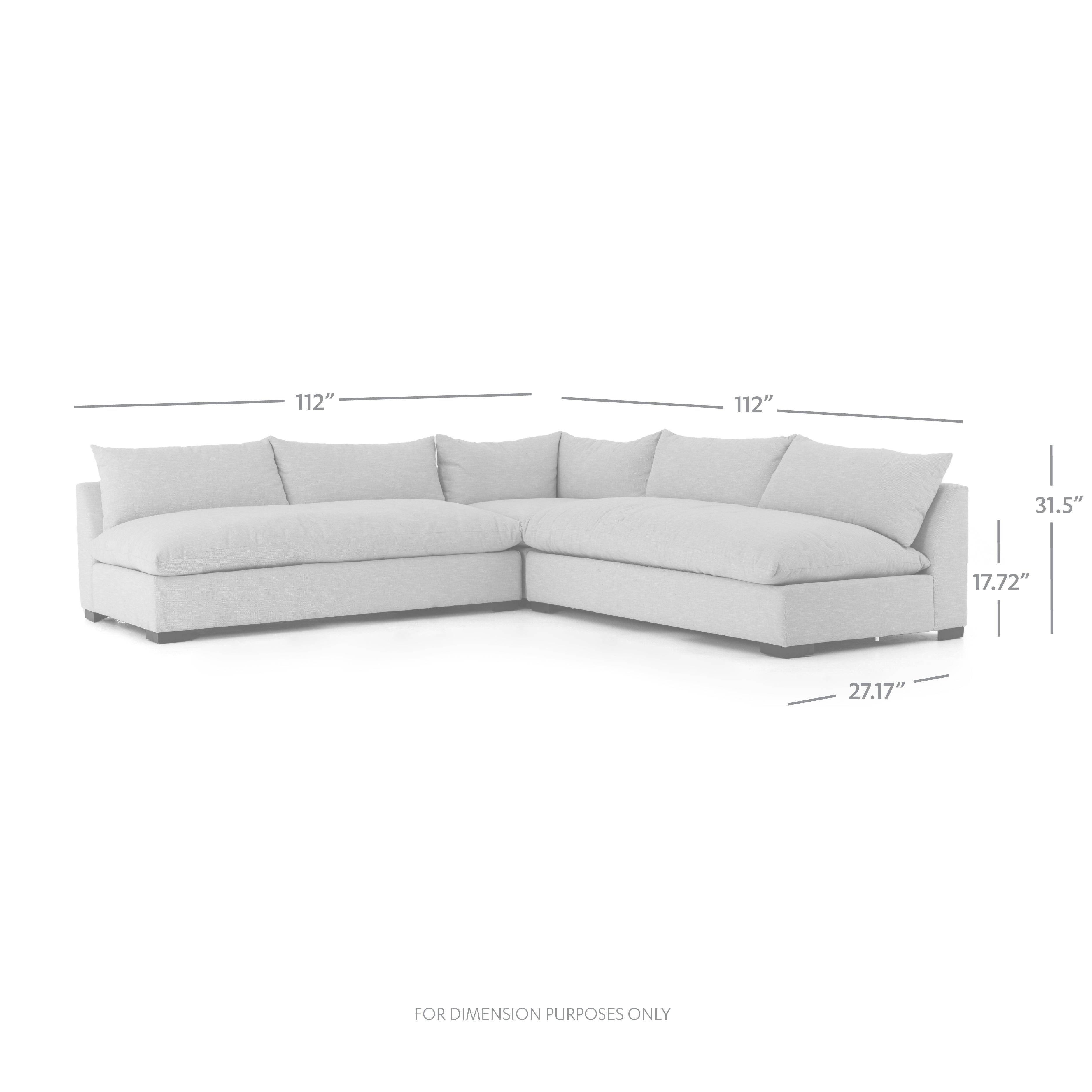 Grant 3-pc Sectional Sectional Four Hands     Four Hands, Burke Decor, Mid Century Modern Furniture, Old Bones Furniture Company, Old Bones Co, Modern Mid Century, Designer Furniture, https://www.oldbonesco.com/