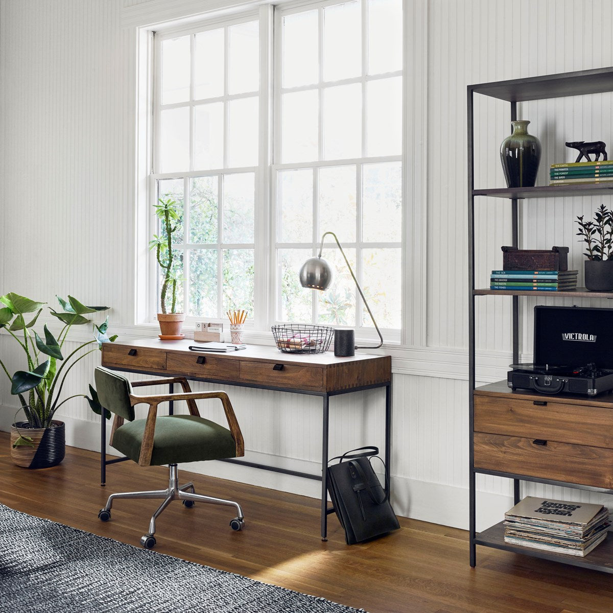 Trey Modular Writing Desk Writing Desk Four Hands     Four Hands, Burke Decor, Mid Century Modern Furniture, Old Bones Furniture Company, Old Bones Co, Modern Mid Century, Designer Furniture, https://www.oldbonesco.com/