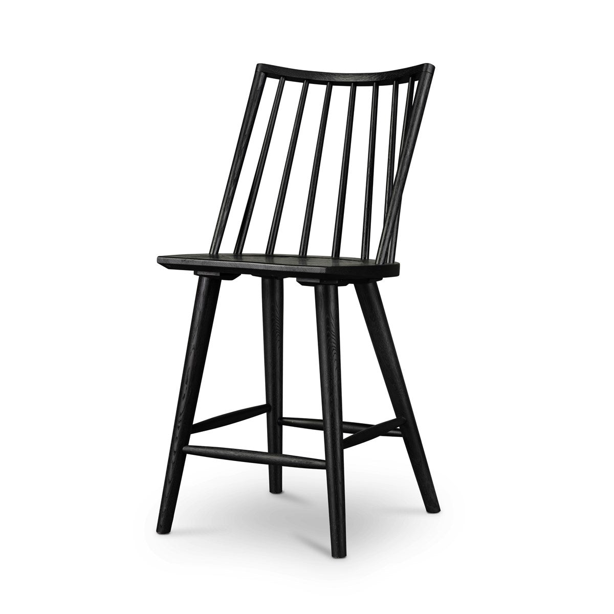 Lewis Windsor Bar + Counter Stool Black Oak / Counter StoolStool Four Hands  Black Oak Counter Stool  Four Hands, Burke Decor, Mid Century Modern Furniture, Old Bones Furniture Company, Old Bones Co, Modern Mid Century, Designer Furniture, https://www.oldbonesco.com/