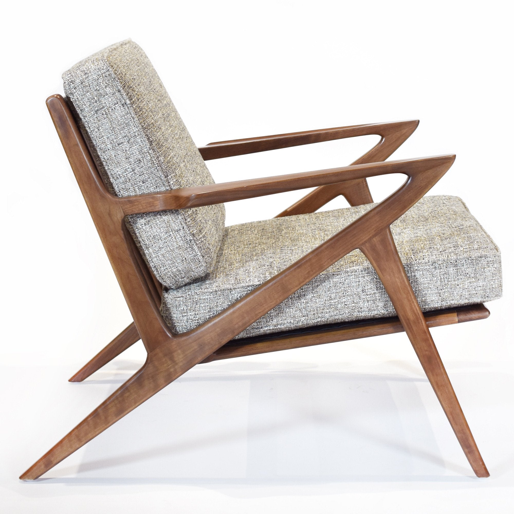 Z Lounge Chair - Walnut Mineral Gingko Furniture  Mineral   Four Hands, Burke Decor, Mid Century Modern Furniture, Old Bones Furniture Company, Old Bones Co, Modern Mid Century, Designer Furniture, https://www.oldbonesco.com/