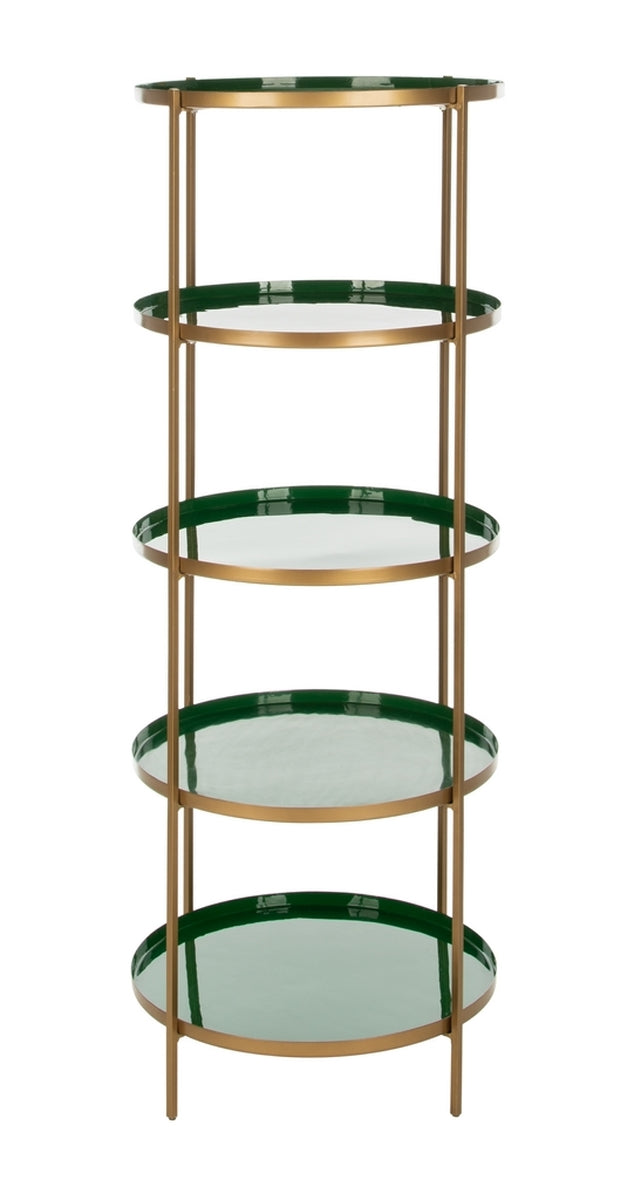 Tia Round 5 Tier Etagere Bookshelf Safavieh     Four Hands, Burke Decor, Mid Century Modern Furniture, Old Bones Furniture Company, Old Bones Co, Modern Mid Century, Designer Furniture, https://www.oldbonesco.com/