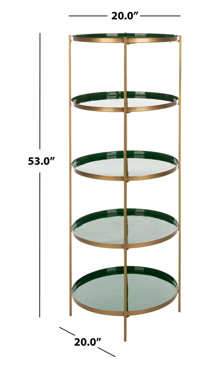 Tia Round 5 Tier Etagere Bookshelf Safavieh     Four Hands, Burke Decor, Mid Century Modern Furniture, Old Bones Furniture Company, Old Bones Co, Modern Mid Century, Designer Furniture, https://www.oldbonesco.com/