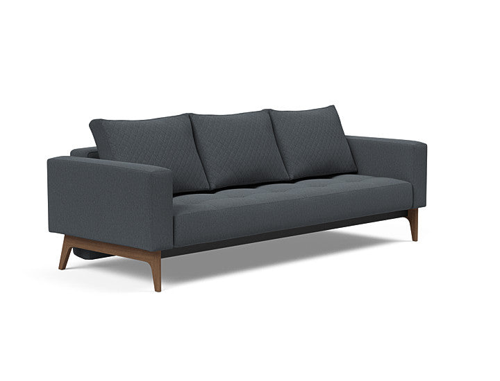 Cassius Quilt Dark Wood Sofa Bed 894 Mozart Grey BronzeSofa Beds INNOVATION  894 Mozart Grey Bronze   Four Hands, Burke Decor, Mid Century Modern Furniture, Old Bones Furniture Company, Old Bones Co, Modern Mid Century, Designer Furniture, https://www.oldbonesco.com/