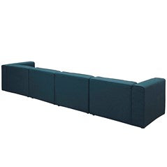 Mingle 4 Piece Fabric Modular Sofa-Blue Sectional Sofa Modway International     Four Hands, Burke Decor, Mid Century Modern Furniture, Old Bones Furniture Company, Old Bones Co, Modern Mid Century, Designer Furniture, https://www.oldbonesco.com/