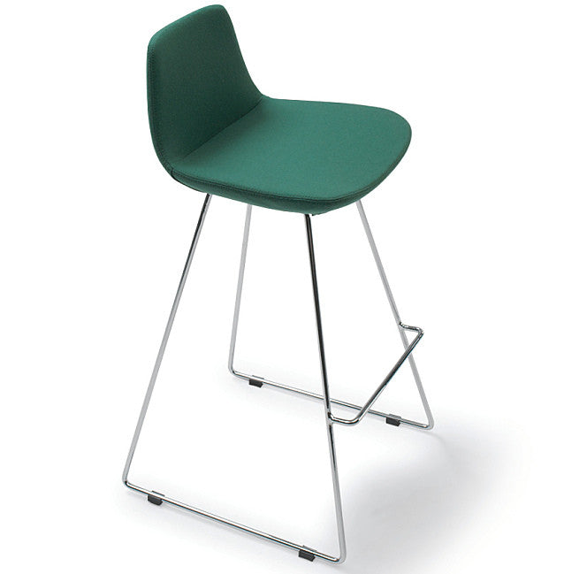 Pera Stool Counter HT 24" Emerald GreenBar Stool Nuans  Counter HT 24" Emerald Green   Four Hands, Burke Decor, Mid Century Modern Furniture, Old Bones Furniture Company, Old Bones Co, Modern Mid Century, Designer Furniture, https://www.oldbonesco.com/