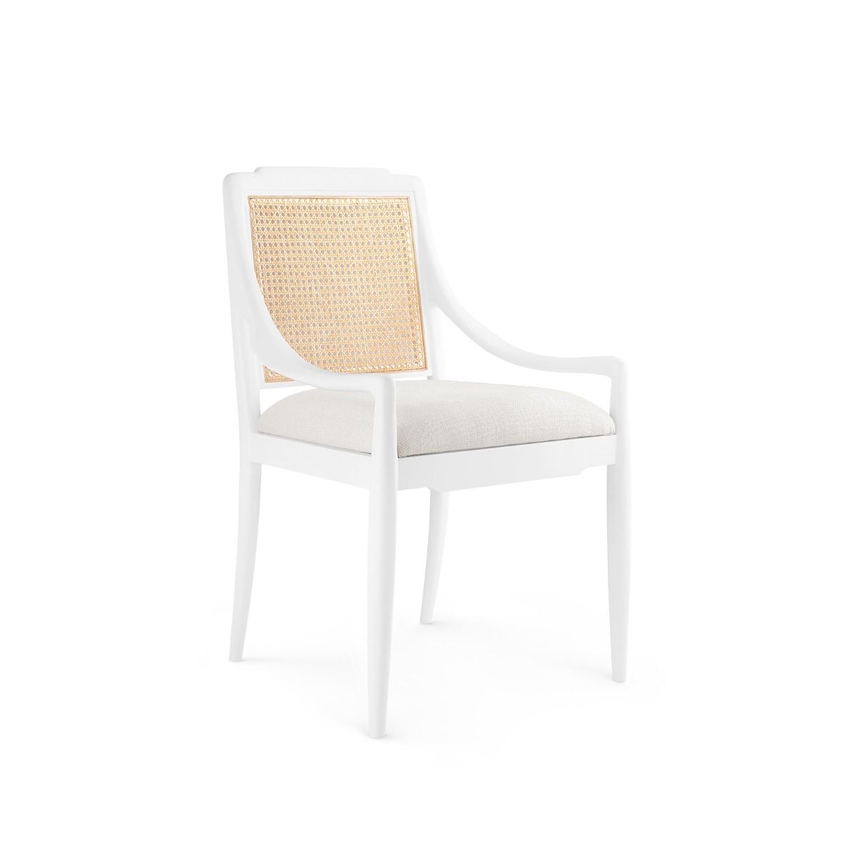 Veronika Armchair WhiteDining Chair Bungalow 5  White   Four Hands, Burke Decor, Mid Century Modern Furniture, Old Bones Furniture Company, Old Bones Co, Modern Mid Century, Designer Furniture, https://www.oldbonesco.com/